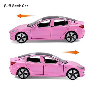 Diecast Tesla Model 3 Car for Kids 3-12 Years Old