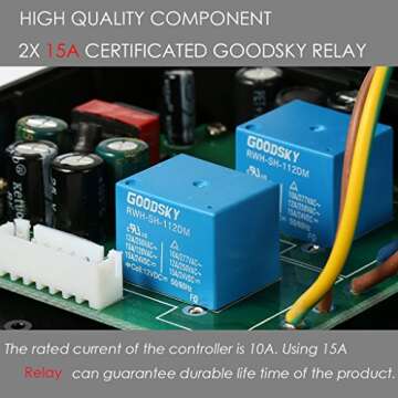 bayite Temperature Controller BTC201 Dual Pre-Wired Digital Outlet Thermostat Plug, 2 Stage Heating and Cooling Mode, 110V - 240V 10A