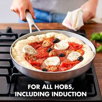 GreenPan Venice Pro Tri-Ply Stainless Steel Healthy Ceramic Nonstick 8" Frying Pan Skillet, PFAS-Free, Multi Clad, Induction, Dishwasher Safe, Oven Safe, Silver