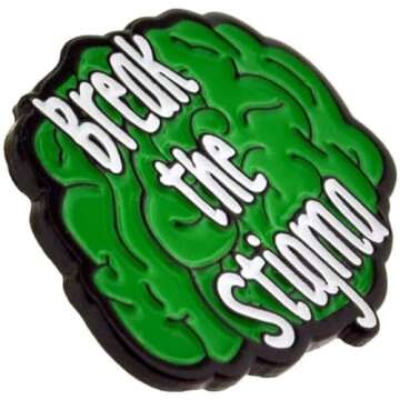 PinMart Mental Health Awareness Enamel Lapel Pin - A Symbol of Hope and Support