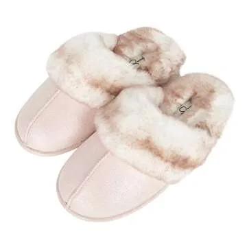 Jessica Simpson Cozy Faux Fur Slippers for Women