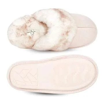 Jessica Simpson Cozy Faux Fur Slippers for Women