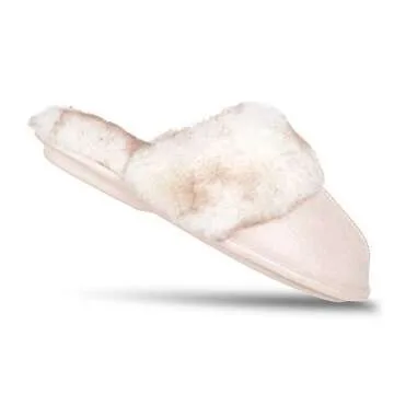 Jessica Simpson Cozy Faux Fur Slippers for Women