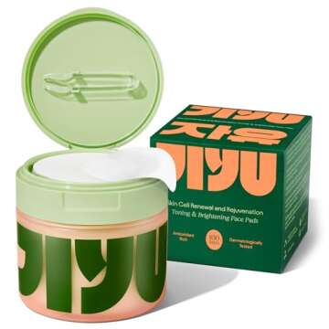 Jiyu Korean Skincare Anti-Aging, Dark Spot & Wrinkle Minimizing Toner Pads - Hydrating with Snail Mu...