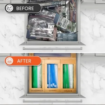 mHomeBilt Bamboo Bag Storage Organizer for Kitchen Drawers