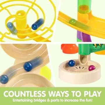 JOYIN 236Pcs Glowing Marble Run with Elevator - Fun STEM Toy