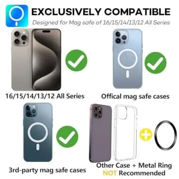 Quarble Magnetic Car Phone Mount for iPhone 12-16