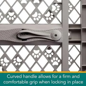 MYPET North States Paws Portable Pet Gate: 26-40" Wide. Pressure Mount. No Tools Needed. Made in USA. Dog Gate 23" Tall, Expandable, Durable Dog Gates for Doorways, Fieldstone Gray