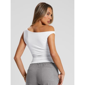 Trendy Queen Women's Off The Shoulder Summer Crop Top