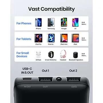 GETIHU Portable Charger 10000mAh Fast Charging Power Bank