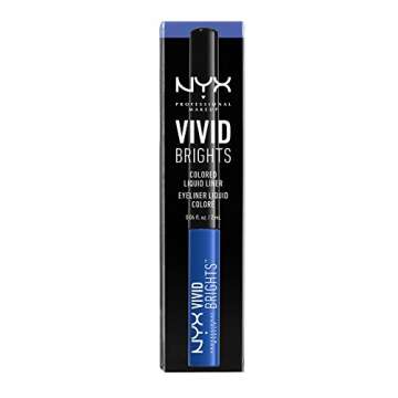 Bold NYX Vivid Brights Liquid Eyeliner Sapphire Blue