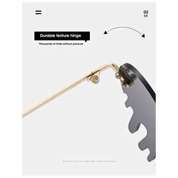 ENTHYI Melting Heart Sunglasses for Men/Women Rimless Irregular Party Unique Sun Glasses Metal Prom Colorful Eye Glasses (pink green+pink)