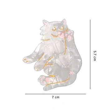 Stylish White Cat Claw Clips for Women | Durable & Chic
