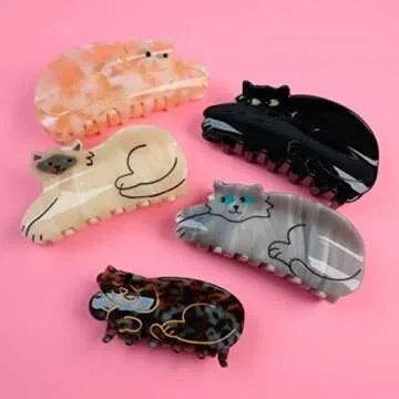 Stylish White Cat Claw Clips for Women | Durable & Chic