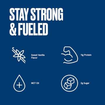 Collagen Protein Bars, Vanilla Shortbread, 11g Protein, 12 Pack, Bulletproof Grass Fed Healthy Snacks, Made with MCT Oil, 2g Sugar, No Added Sugar