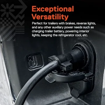 True Mods 8ft 7-Way Trailer Plug Cord for RVs and Trailers