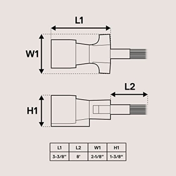 True Mods 8ft 7-Way Trailer Plug Cord for RVs and Trailers