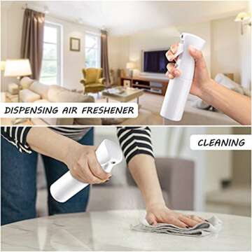 Hair Spray Bottle wFine Mist Sprayer Bottle for Hair Styling, Ironing, Cleaning, Misting, Plants, Garden and Skin Care (6.7 Ounce) ddd