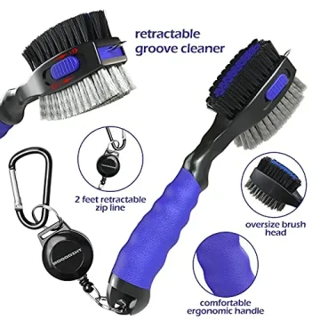 THIODOON Golf Club Brushes with Retractable Groove Cleaner