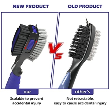 THIODOON Golf Club Brushes with Retractable Groove Cleaner