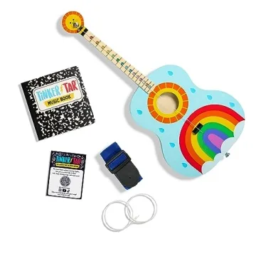 TinkerTar Rainbow Acoustic Guitar - Perfect Intro to Music for Kids Ages 3 and Up