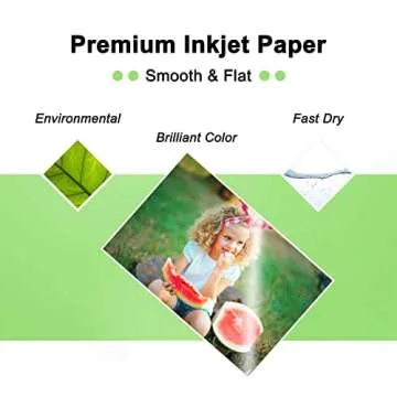 Koala Heavyweight Photo Paper High Glossy 8.5x11 Inches for Inkjet Printing 100 Sheets 61LB