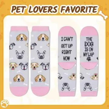 Zmart Funny Dog Gifts for Women - Gifts for Dog Lovers, Novelty Dog Socks Silly Fun Gifts for Mom Her, Dog Mom Gifts