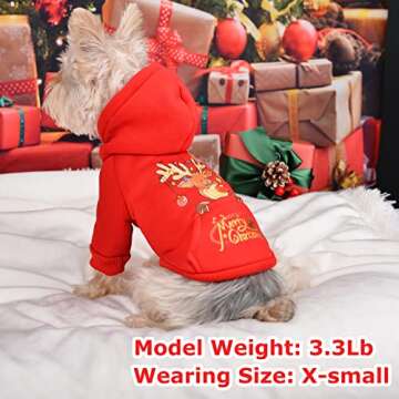 Firpus Winter Dog Hoodie Sweatshirts with Pockets Warm Dog Clothes for Small Dogs Girl Boy Chihuahua...