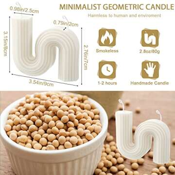 2 Pcs Bubble Aesthetic Candle and S Shaped Candle Cube Soy Wax Candle Scented Candle Cool Twist Tren...