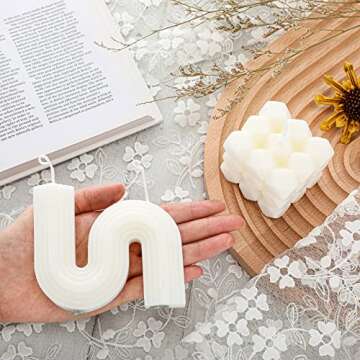 2 Pcs Bubble Aesthetic Candle and S Shaped Candle Cube Soy Wax Candle Scented Candle Cool Twist Trendy Candle Art Handmade Decorative Candle for Christmas Gift Home Decor Birthday Wedding