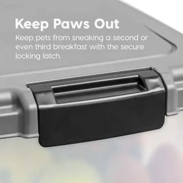 IRIS USA Dog Food Storage Container, 30 lbs & 11 lbs Combo, Cat Food Storage Container, Dog Treat Container, Airtight, Stackable, 2-Cup Scoop, Wheels, Easy Mobility, Chrome