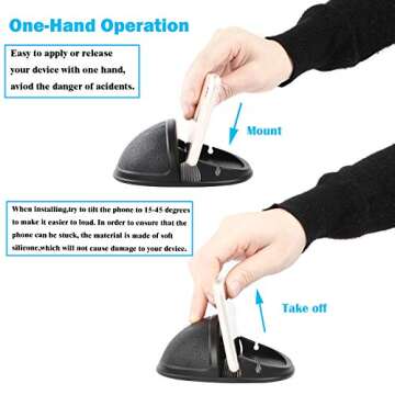 Oleksil Dashboard Car Phone Holder with Anti-Slip Design