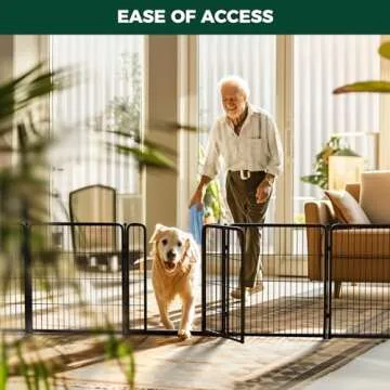 FXW Homeplus Indoor Dog Playpen - Stress-Free and Safe Play, 32 Inch 8 Panels for Small and Medium Dogs, Black│Patented