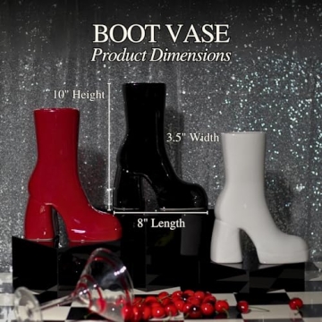 Stylish Reimagine Discovery Red Boot Vase for Home Decor
