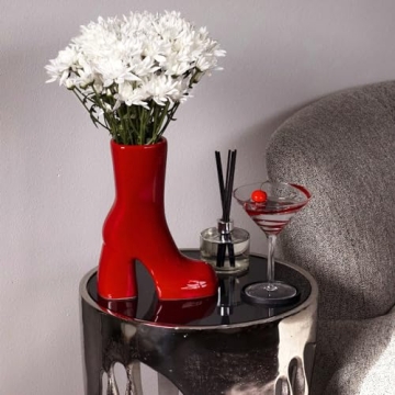 Stylish Reimagine Discovery Red Boot Vase for Home Decor