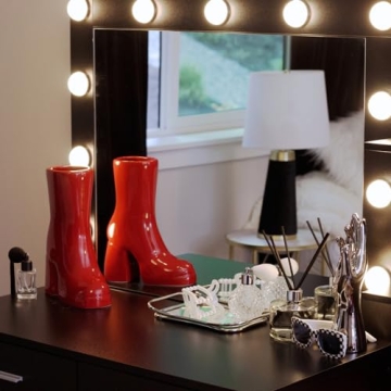 Stylish Reimagine Discovery Red Boot Vase for Home Decor