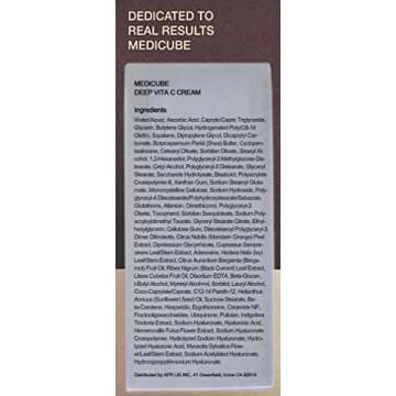 medicube Deep Vita C Cream || Hydrate and visbly brighten skin with Quadruple Vitamin Complex | 6.5% Concentrated Vitamin C, E, Q, and P | Korean skincare (30ml)