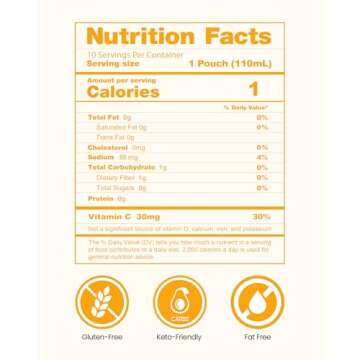 Jadamsun Konjac Jelly Pouches (Mango, 10 pcs) - Gluten-Free Drinkable Pouch, Healthy Korean Snacks, Low Calorie, Sugar-Free, Dietary Fiber