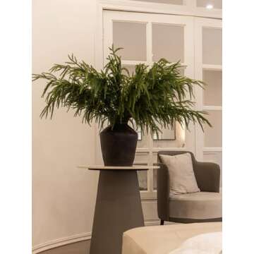 MISSPIN 8 Pcs 39 Inches Christmas Norfolk Pine Branches, Norfolk Pine Artificial Christmas Branches DIY Crafts Faux Christmas Norfolk Pine Branches for Xmas Indoor Outdoor Home Decora