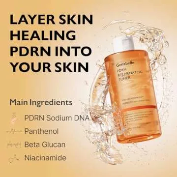 PDRN Rejuvenating Toner - Deep Hydration & Skin Barrier Support with PDRN, Panthenol, Hyaluronic Acid - Soft & Glowing Skin - 10.14 fl.oz/300ml