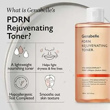 PDRN Rejuvenating Toner - Deep Hydration & Skin Barrier Support with PDRN, Panthenol, Hyaluronic Acid - Soft & Glowing Skin - 10.14 fl.oz/300ml