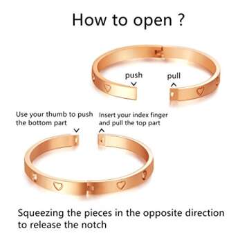 Elegant Rose Gold Bangle Bracelet for Women