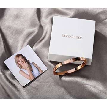 Elegant Rose Gold Bangle Bracelet for Women