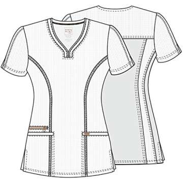 Cherokee Women Scrubs Top V-Neck Stylish Navy XXS