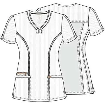 Cherokee Women Scrubs Top V-Neck Stylish Navy XXS