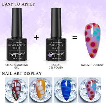 SUPWEE Blooming Nail Gel Polish for DIY Art at Home