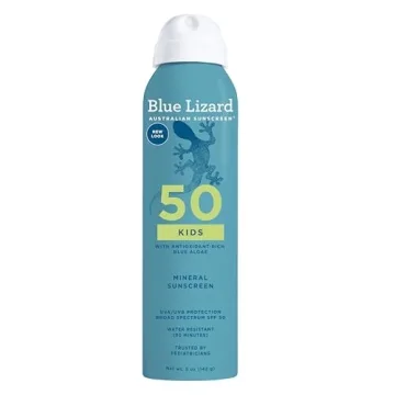 Blue Lizard Kids Mineral Sunscreen Spray SPF 50+, Broad-Spectrum Protection