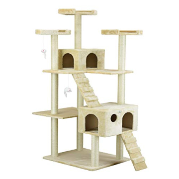 Go Pet Club Cat Tree for Cats and Kittens, Beige