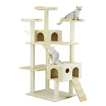 Go Pet Club Cat Tree for Cats and Kittens, Beige
