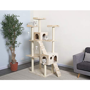 Go Pet Club Cat Tree for Cats and Kittens, Beige